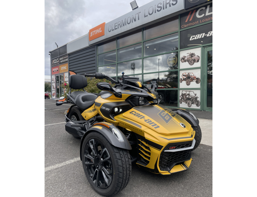Spyder F3 S Can am occasion premium neuf clermont ferrand loisirs auvergne moto 3 roues jaune sport performance